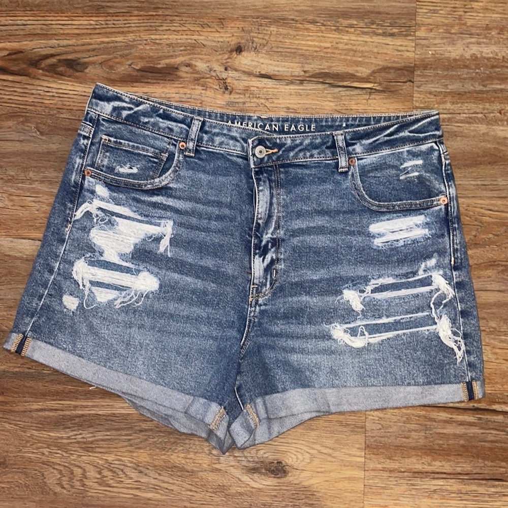 AE Lightly Worn Ripped Jean Shorts